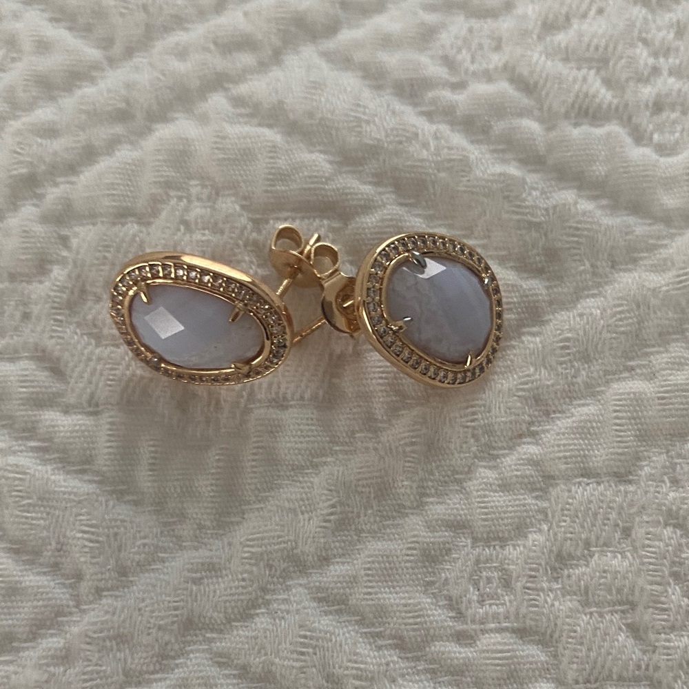 Melanie Auld Elegant Gold and Silver Stud Earrings